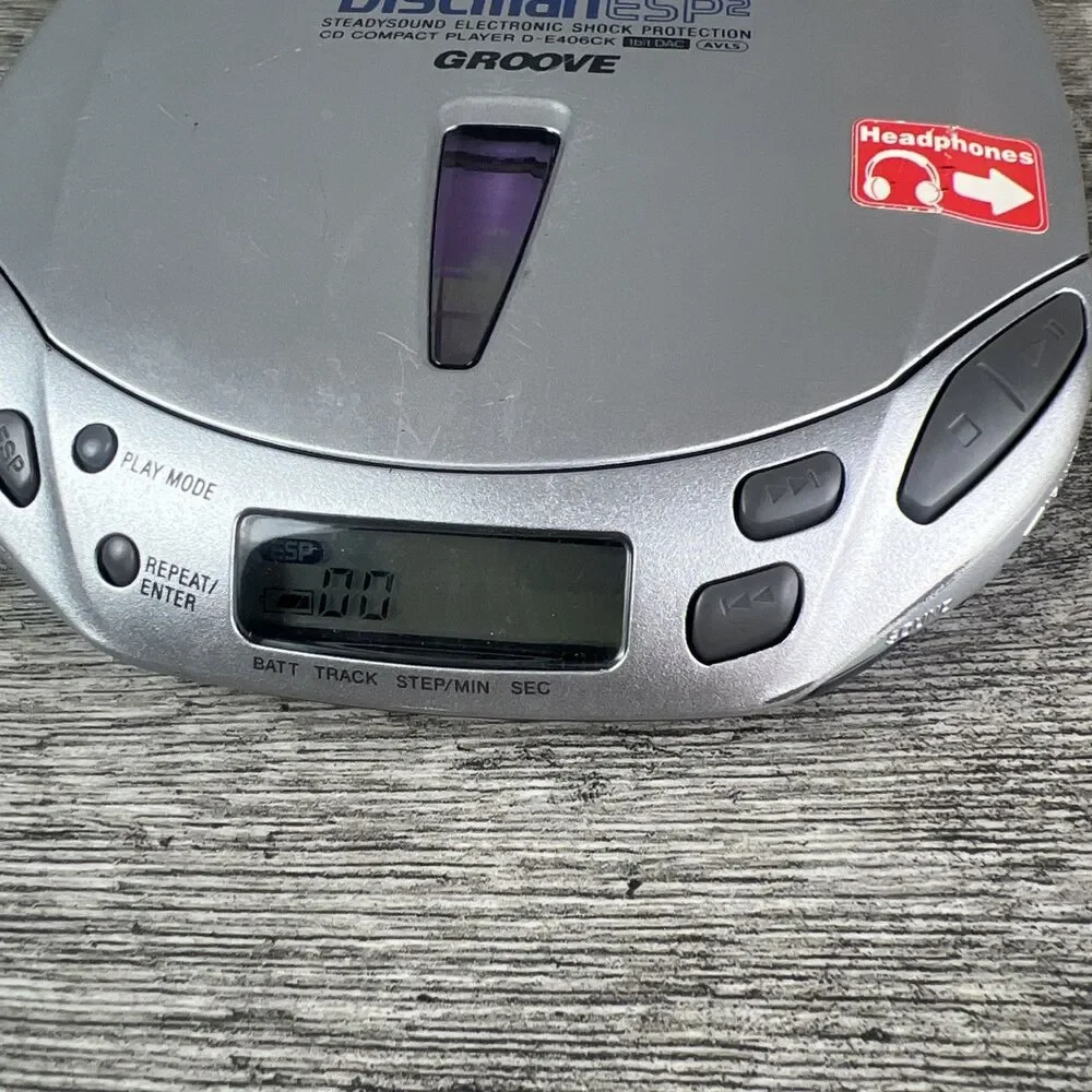 Sony Discman Portable CD Player ESP2 D-E406CK CD Powers On No Play *PARTS